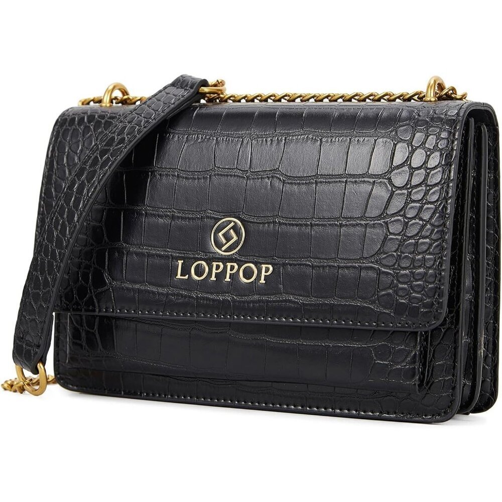 Women's C-black Leather Satchel Small Classy Crossbody Bag Purse Fashion Handbag